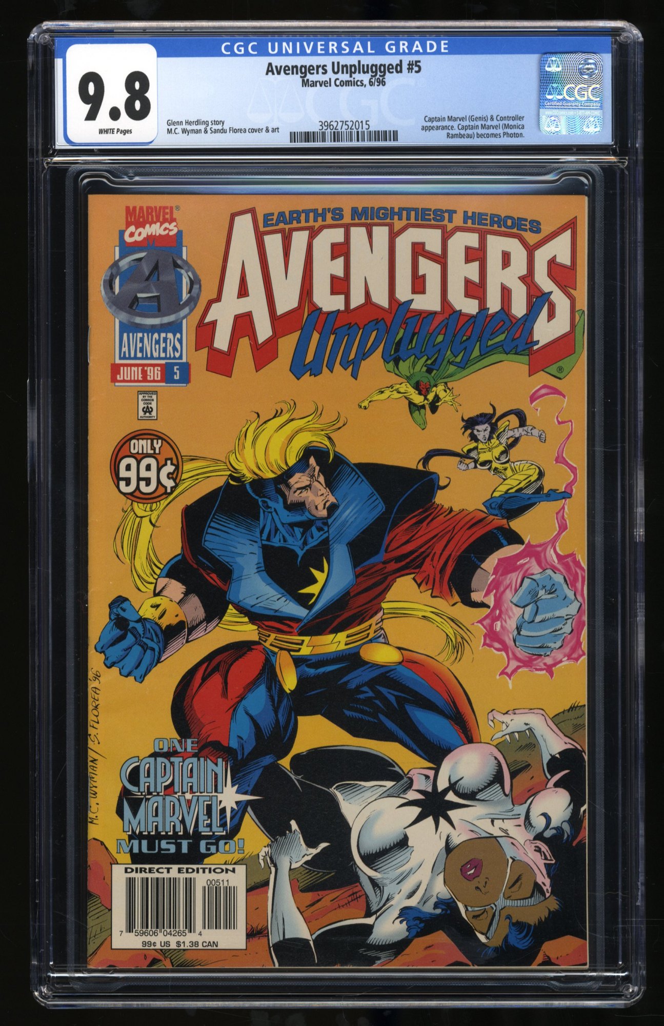 Image: Avengers Unplugged #5 CGC NM/M 9.8 White Pages 1st Appearance Photon!