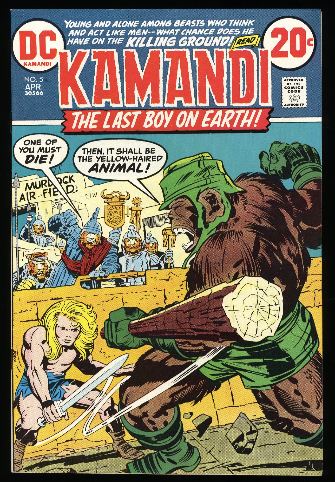 Image: Kamandi, The Last Boy on Earth #5 NM 9.4 The One-Armed Bandit!