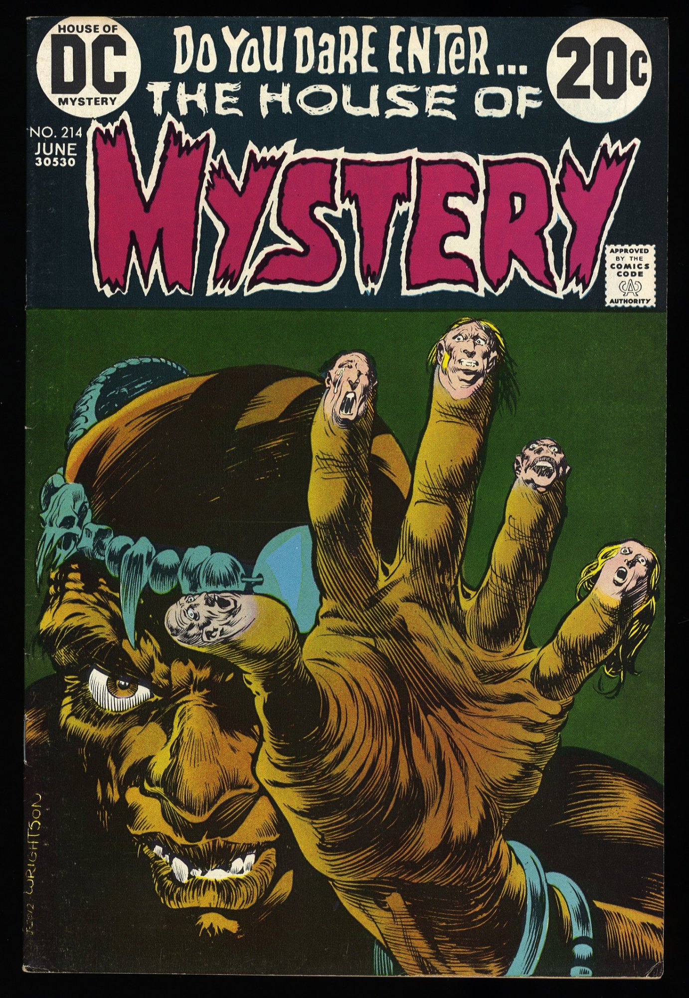 Image: House Of Mystery #214 VF- 7.5 Classic Berni Wrightson Cover!