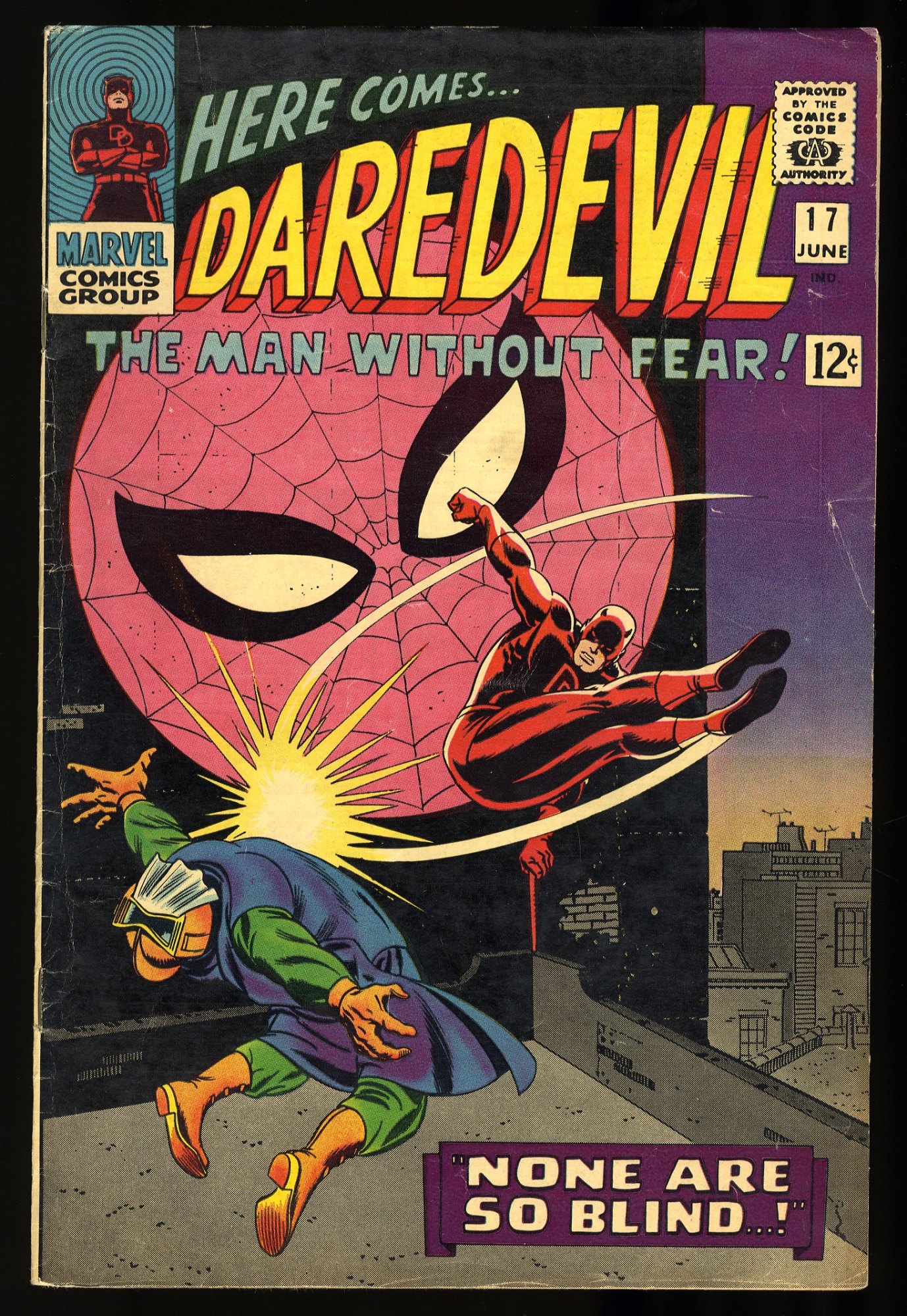 Image: Daredevil #17 FN+ 6.5 Spider-Man Appearance John Romita Art!