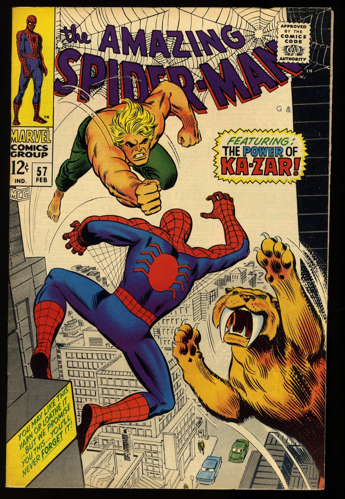 Image: Amazing Spider-Man #57 VF+ 8.5 Ka-Zar Appearance! Romita Cover!