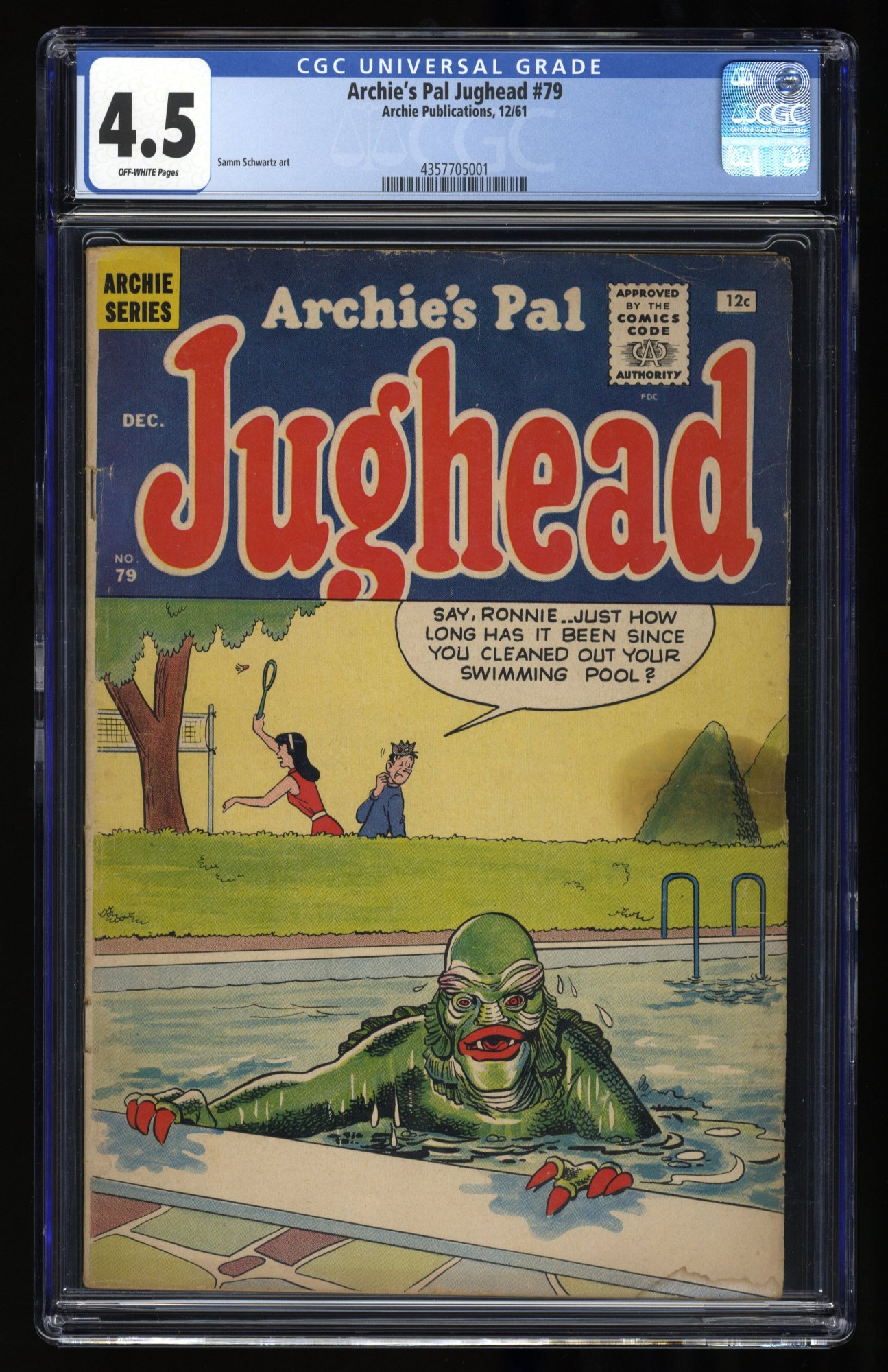 Image: Archie's Pal Jughead #79 CGC VG+ 4.5 Off White Creature from the Black Lagoon!