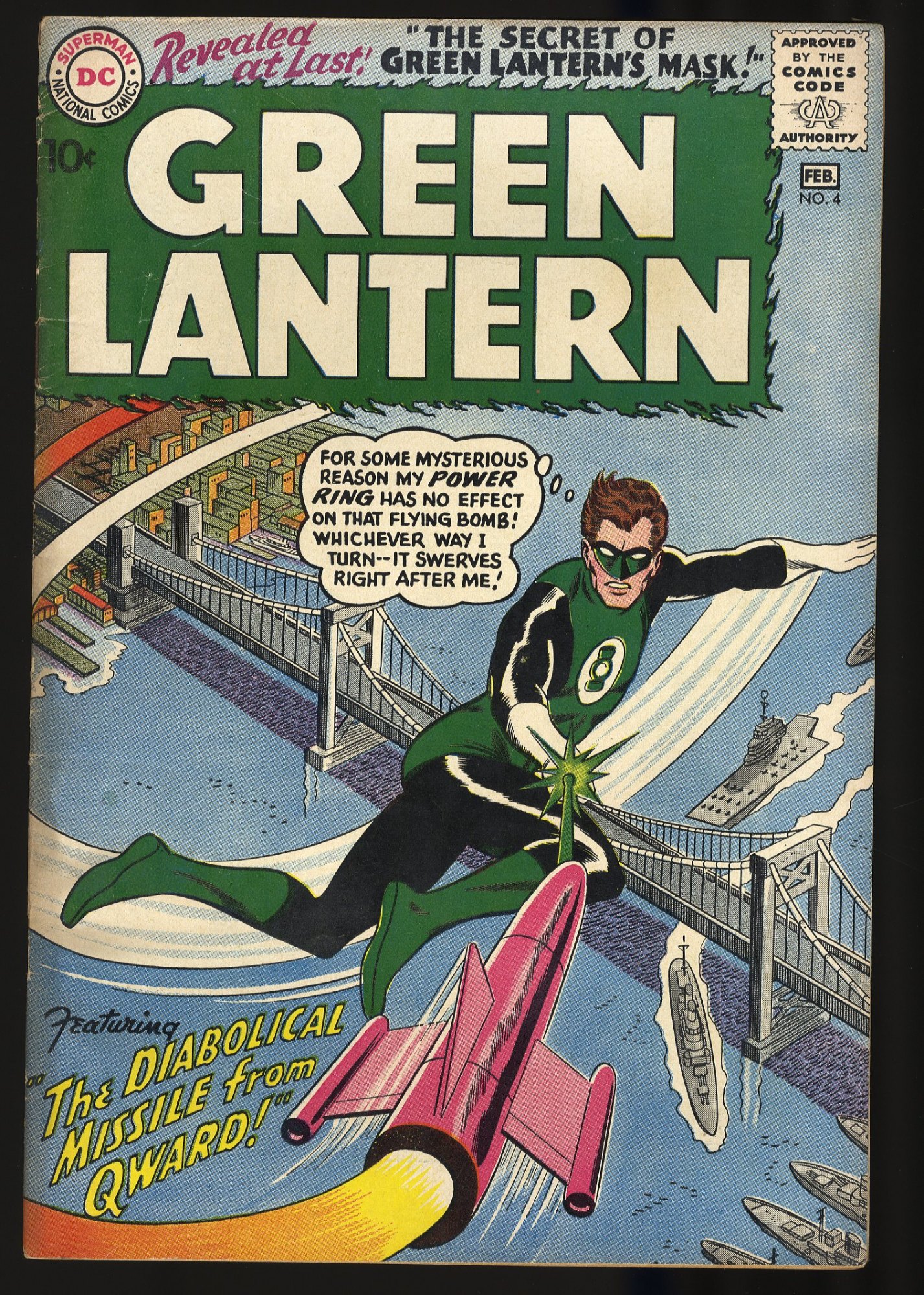 Image: Green Lantern #4 VG 4.0 Secret Green Lantern's Mask! Kane/Giella Cover!