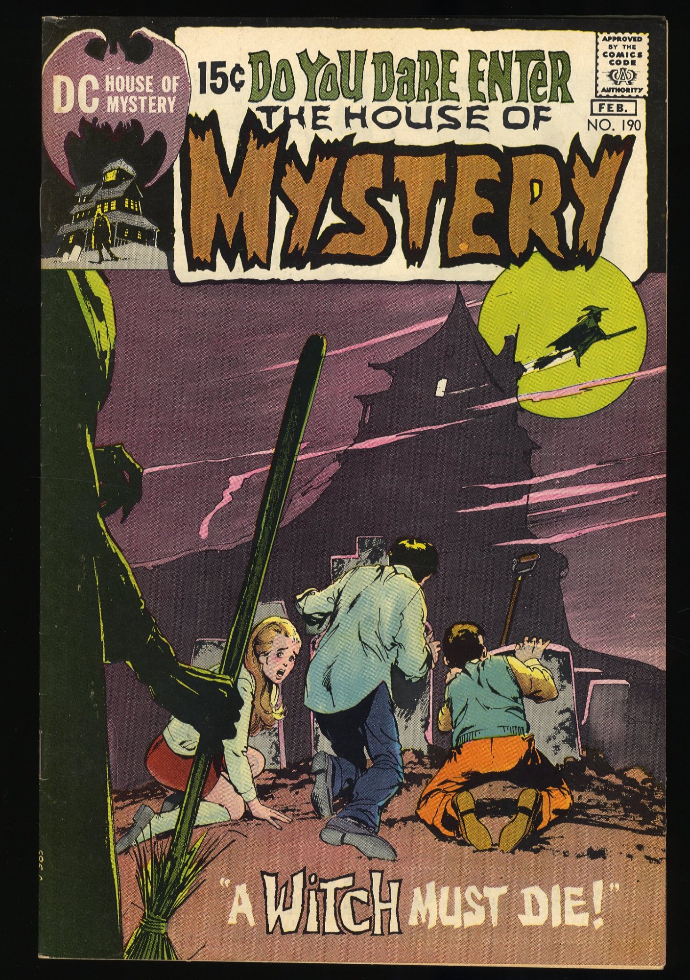 Image: House Of Mystery #190 VF- 7.5 Neal Adams Cover! DC Horror!