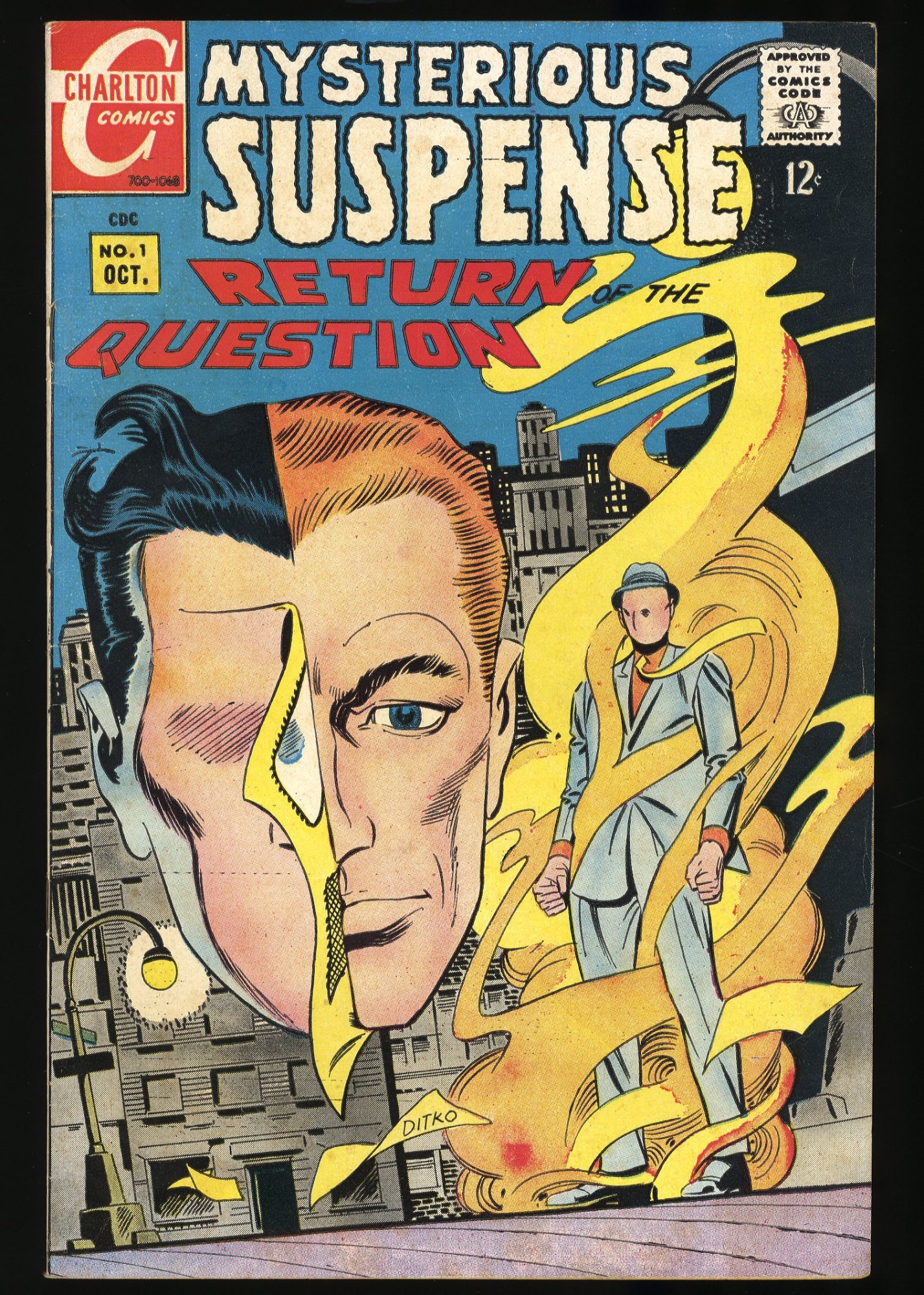 Image: Mysterious Suspense (1968) #1 VF- 7.5 Steve Ditko Cover and Art! The Question!