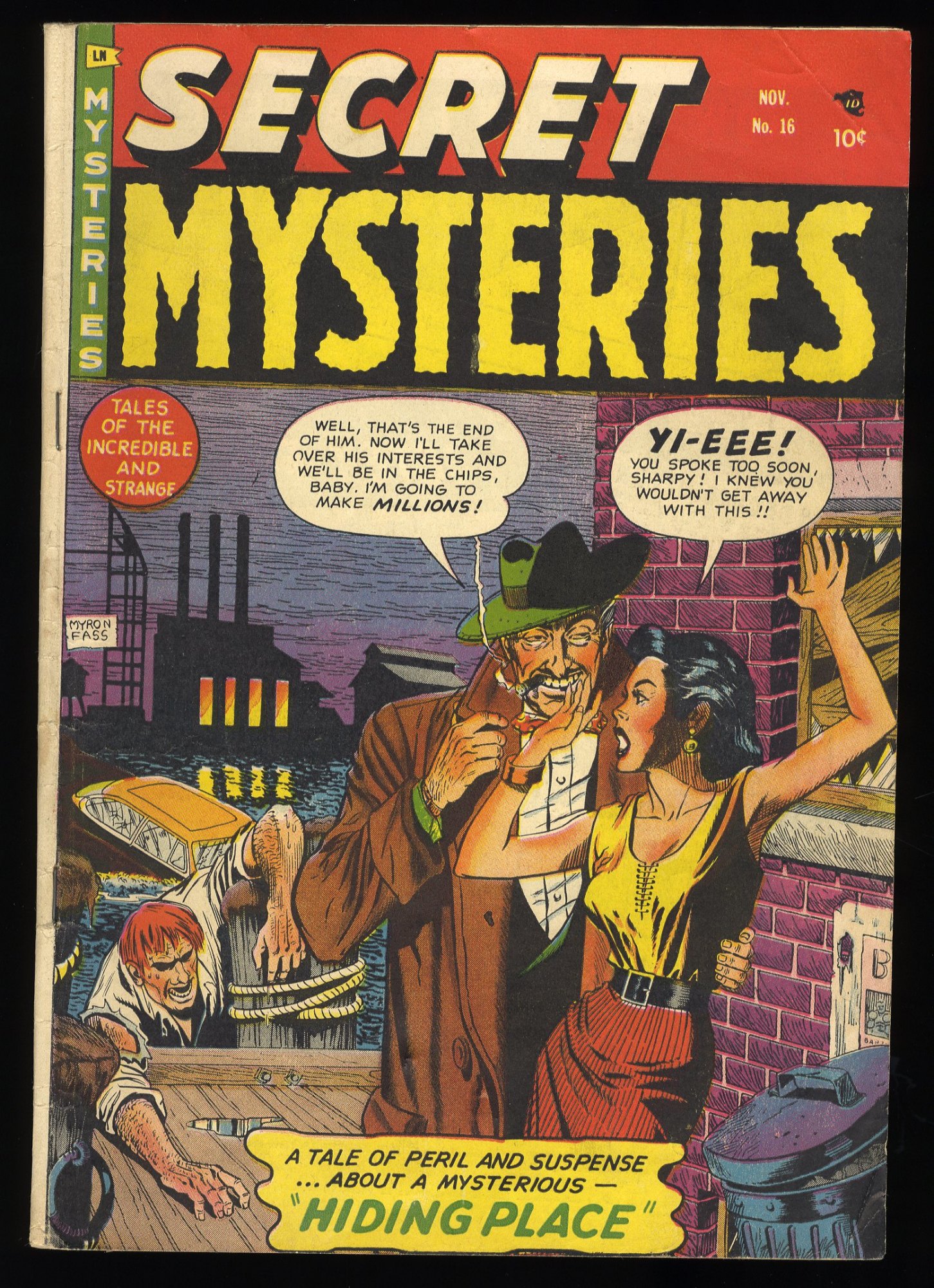 Image: Secret Mysteries #16 FN 6.0 Myron Fass Cover