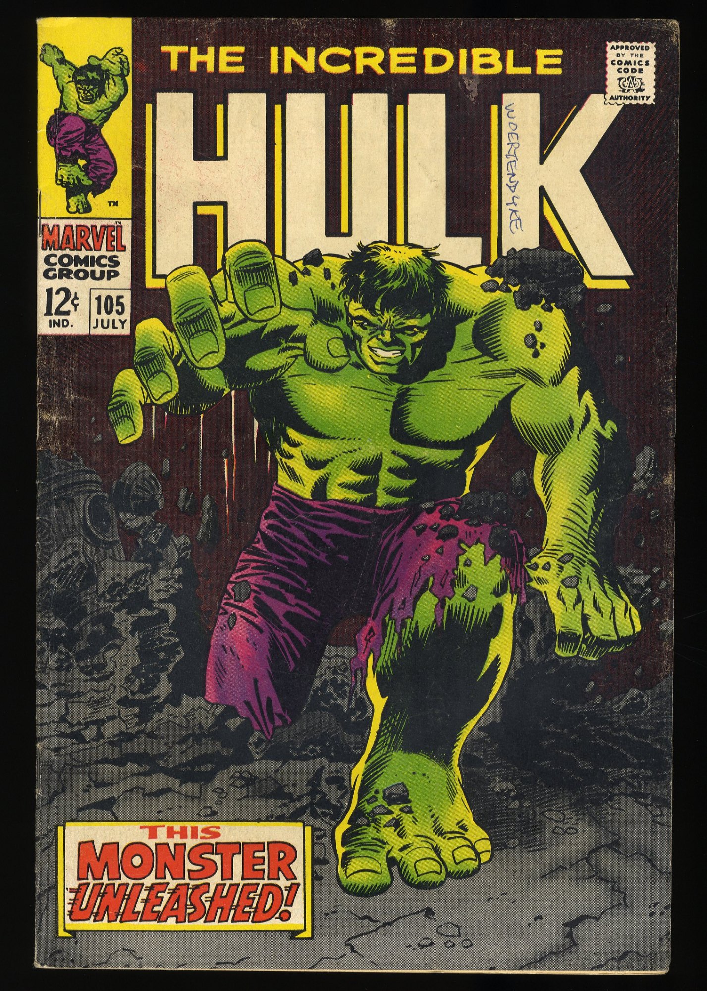 Image: Incredible Hulk #105 FN- 5.5 1st Appearance Missing Link!