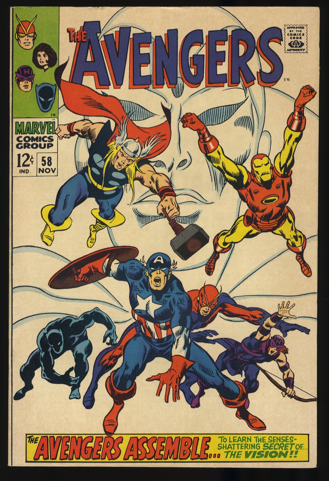 Image: Avengers #58 VF 8.0 2nd Appearance Vision! Ultron/Vision Origin!
