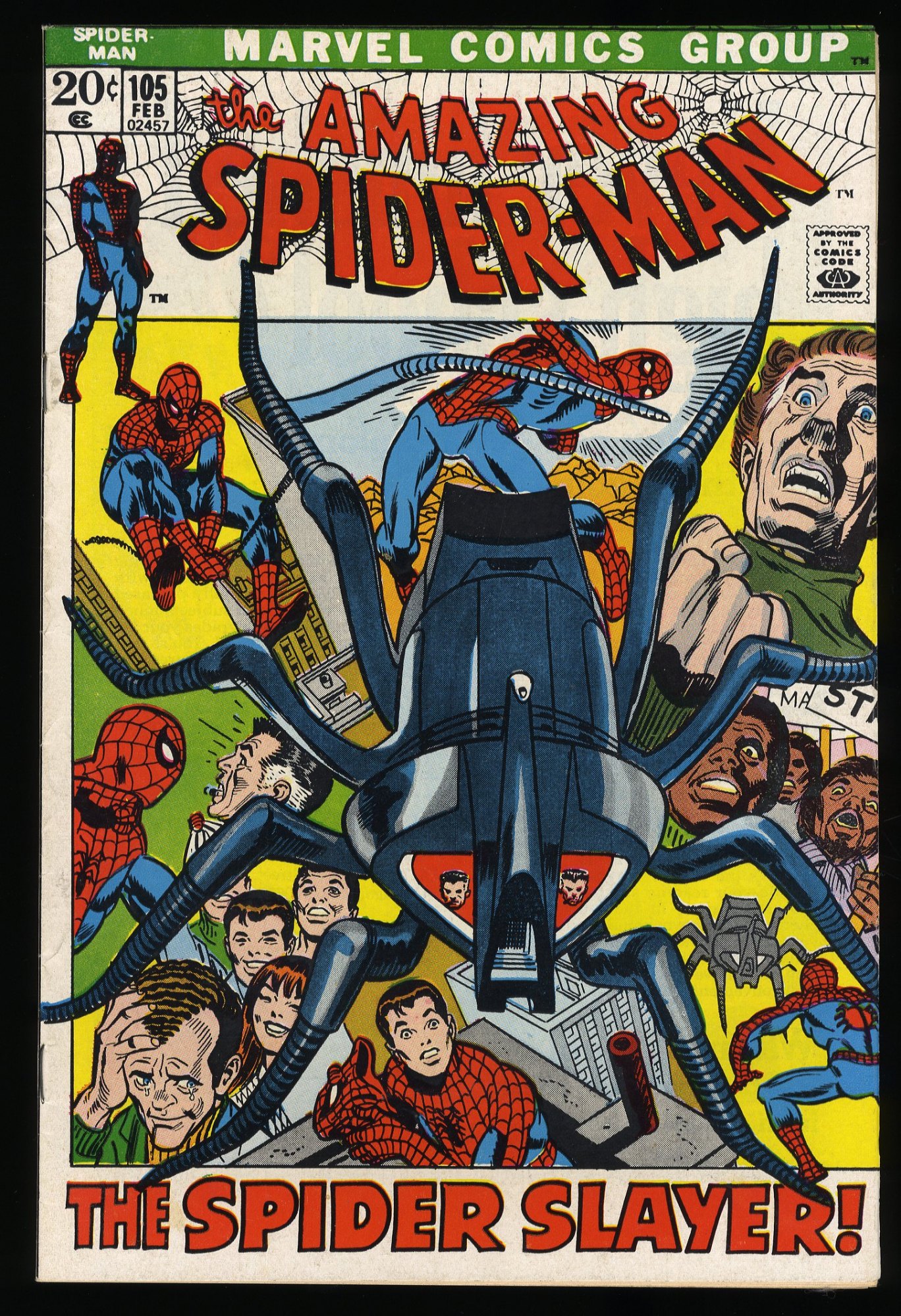 Image: Amazing Spider-Man #105 VF 8.0 Spider Slayer! 1972