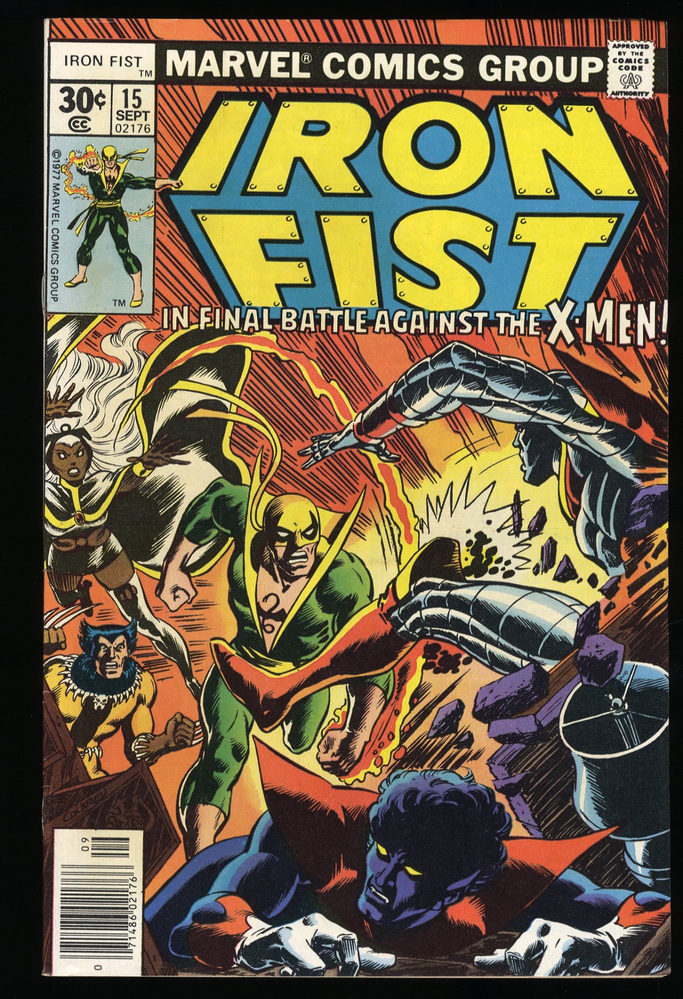 Image: Iron Fist #15 VF 8.0 X-Men Appearance! 1st App Bushmaster! John Byrne Art!
