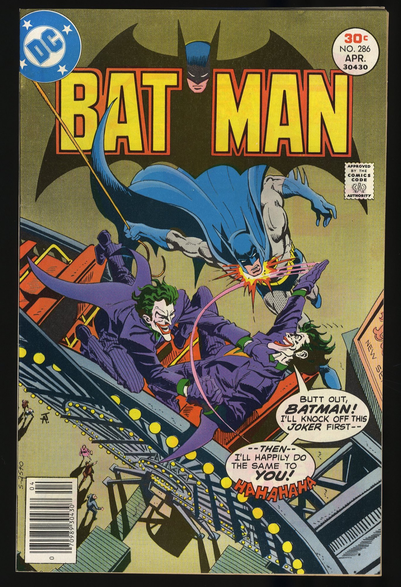 Image: Batman #286 VF- 7.5 Cover Art Jim Aparo. Joker!!!