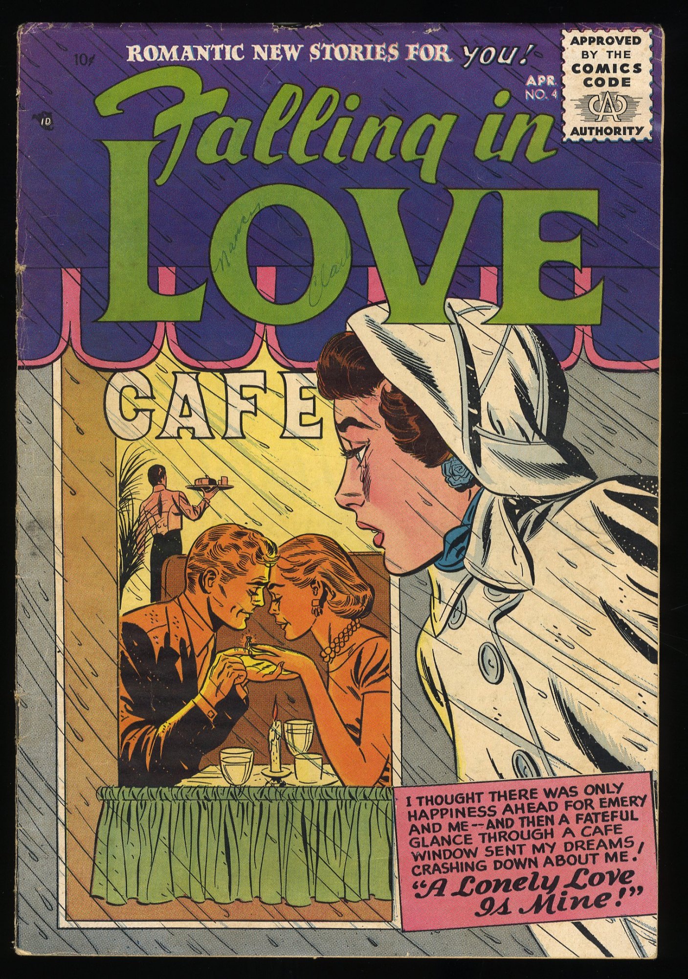 Image: Falling In Love #4 FN- 5.5 Early Silver Age Romance!