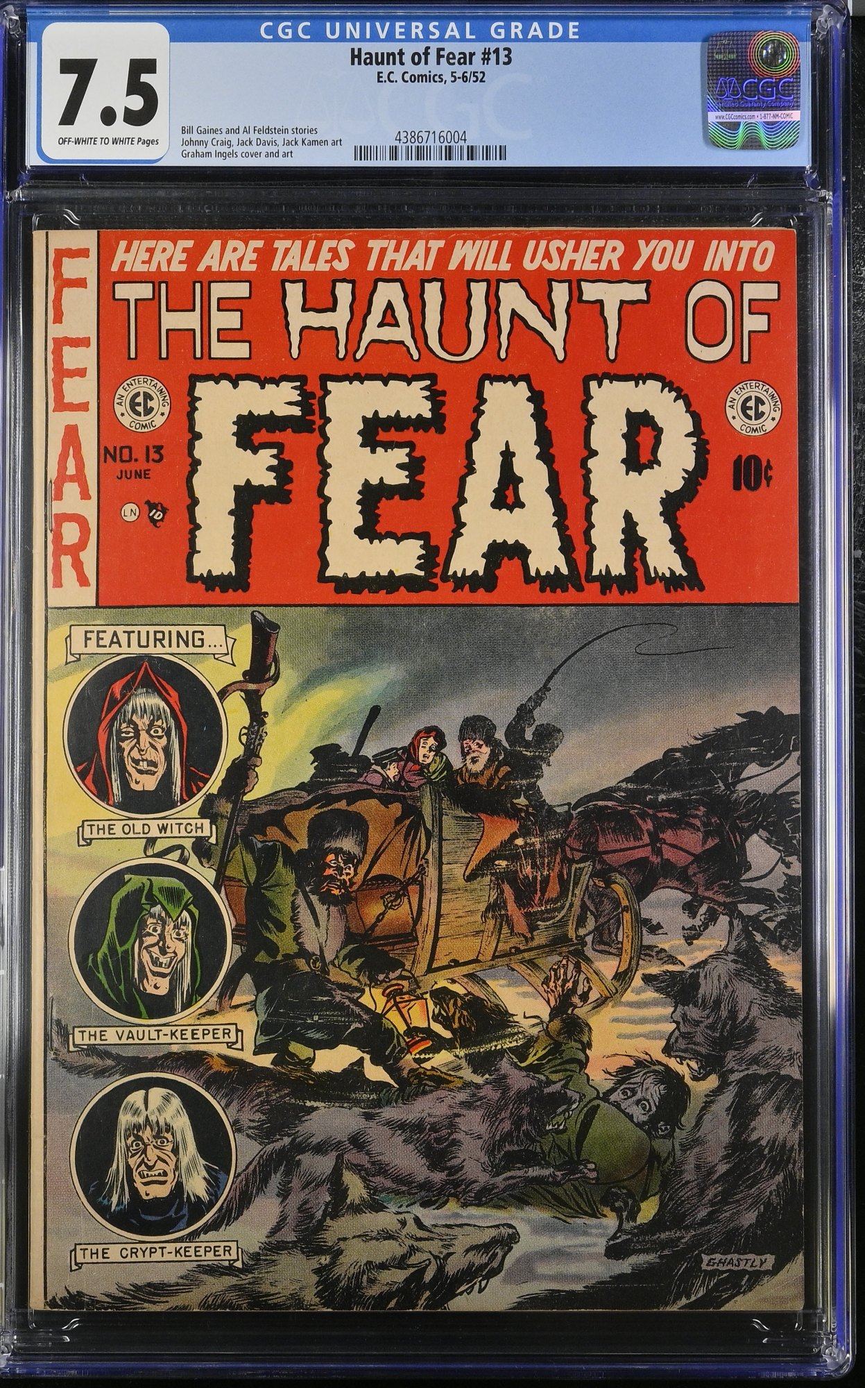Image: Haunt of Fear #13 CGC VF- 7.5 For the Love of Death! Graham Ingels Art!