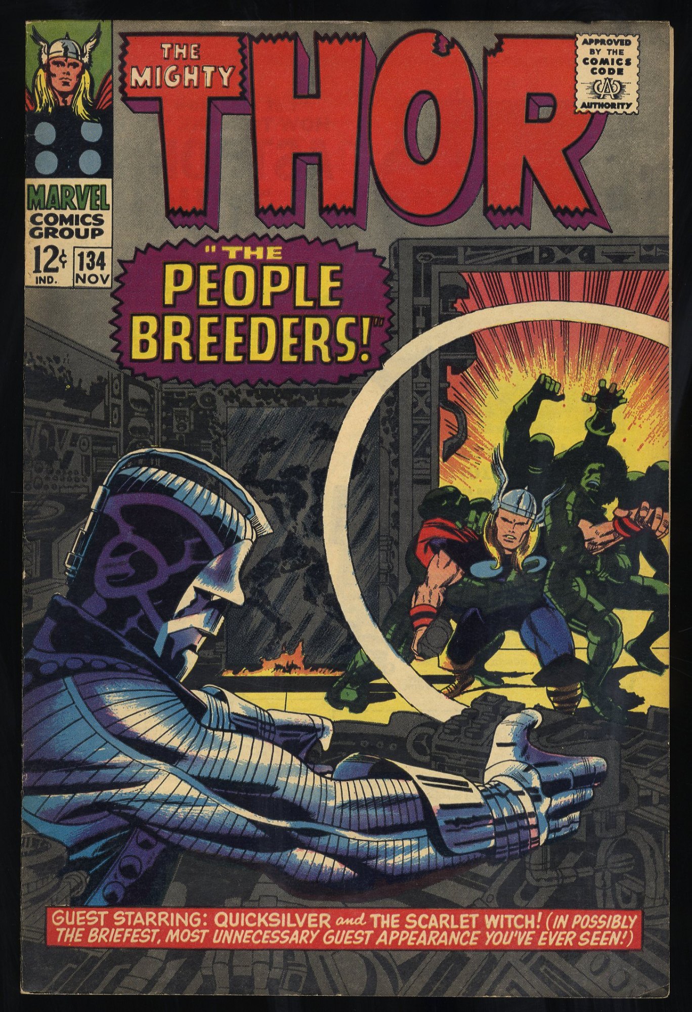 Image: Thor #134 VF- 7.5 1st Appearance High Evolutionary and Man-Beast!