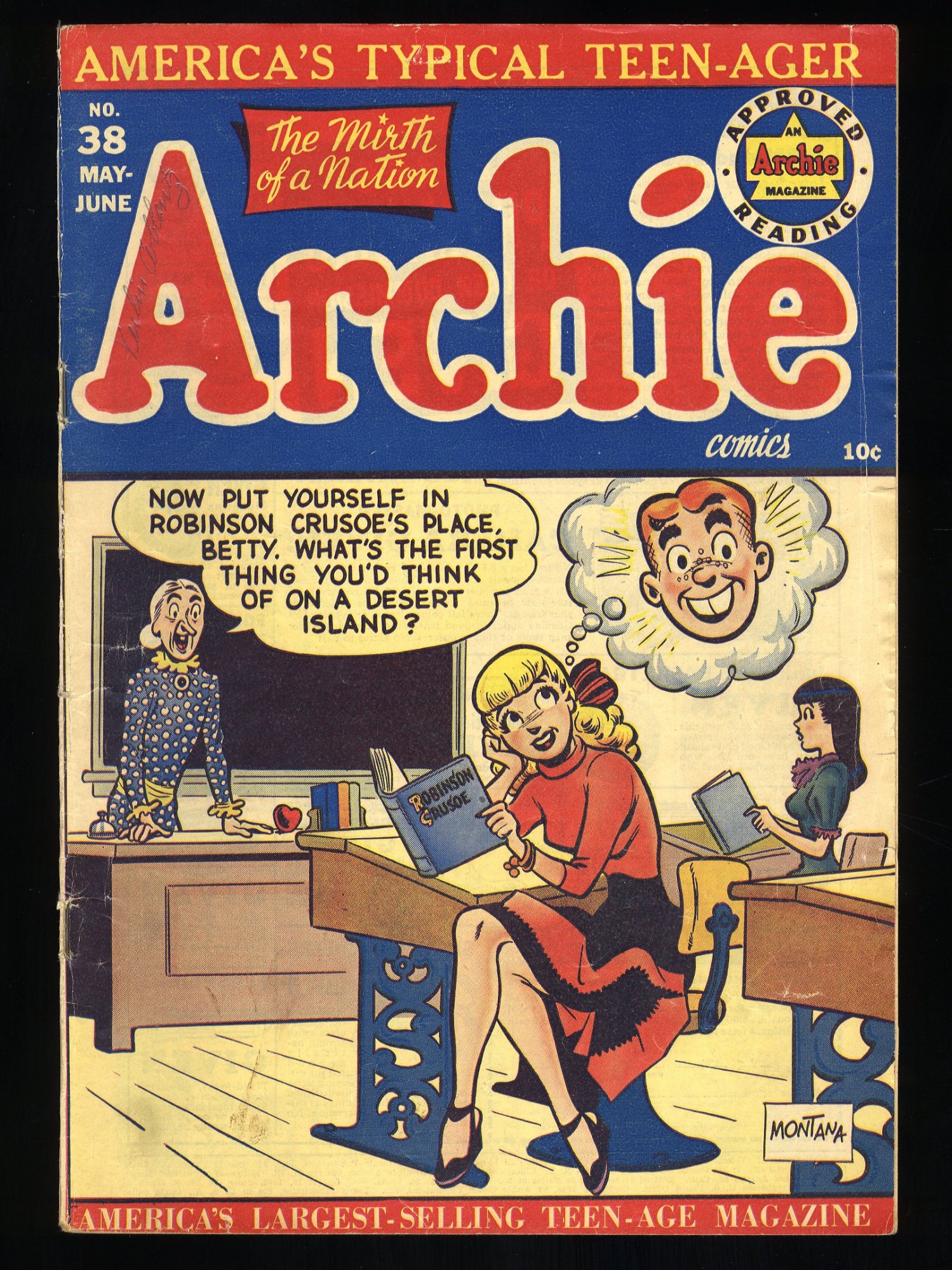 Image: Archie Comics #38 VG/FN 5.0 Room and Bored! Bob Montana Cover Bill Vigoda Art!