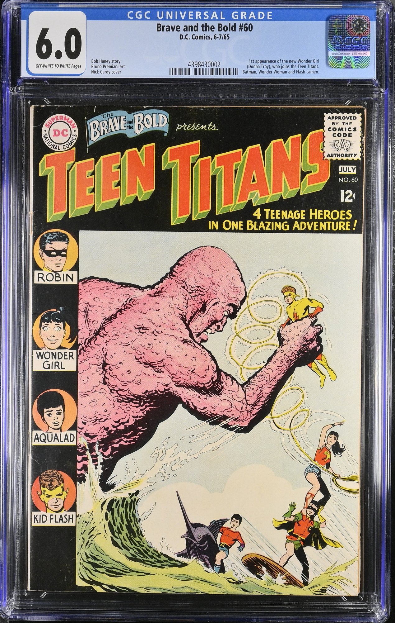 Image: Brave And The Bold #60 CGC FN 6.0 1st Appearance Wonder Girl!