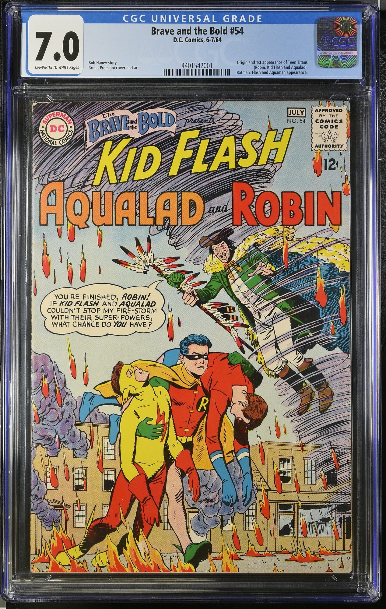 Image: Brave And The Bold #54 CGC FN/VF 7.0 1st Appearance Teen Titans!