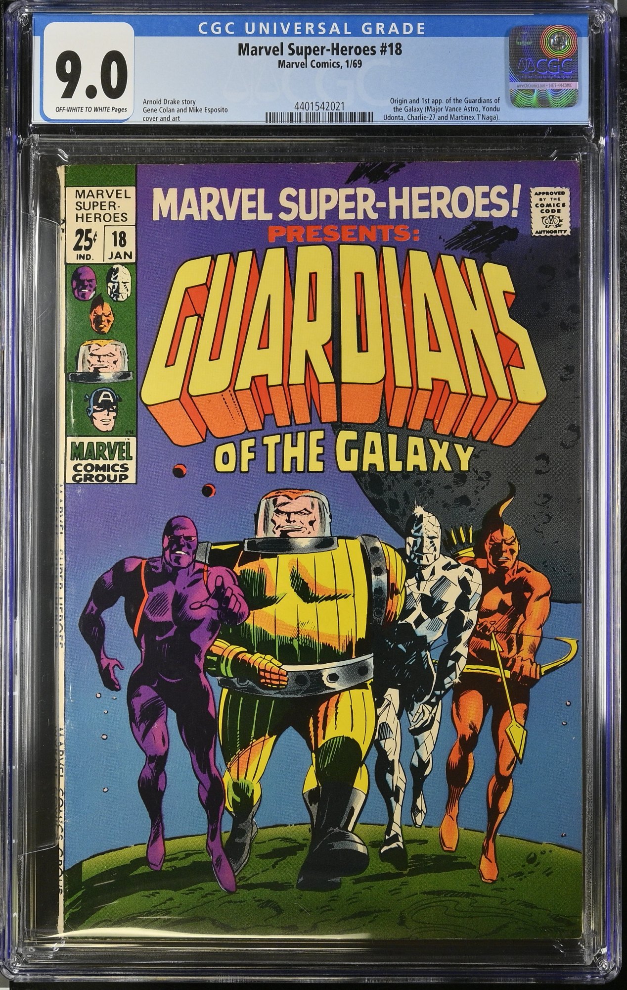 Image: Marvel Super-Heroes #18 CGC VF/NM 9.0 1st Appearance Guardians of the Galaxy!