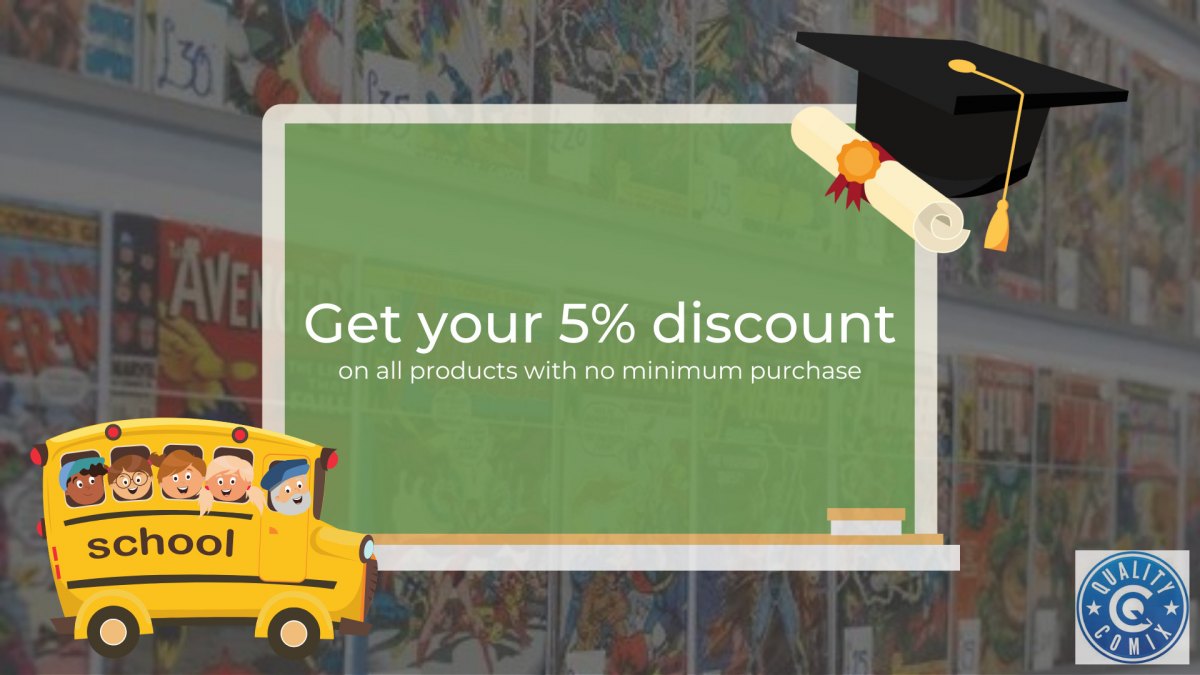 Teachers & Students Receive 5% off on Quality Comix Products | QualityComix Community Outreach