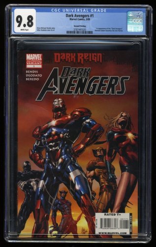 Dark Avengers #1 CGC NM/M 9.8 White Pages 1st Appearance Iron Patriot!