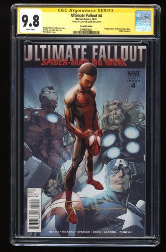 Ultimate Fallout #4 CGC NM/M 9.8 Signed SS Clayton Crain 2nd Print