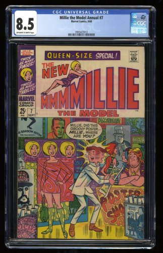 Millie the Model Annual #7 CGC VF+ 8.5 Off White to White