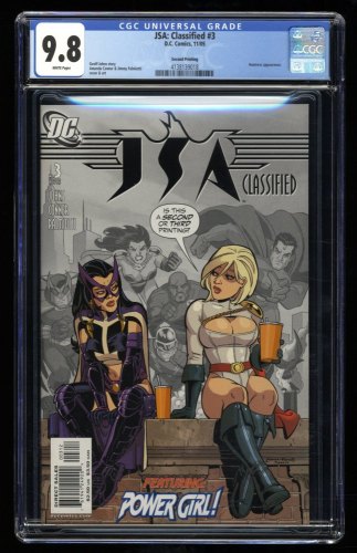 JSA Classified #3 CGC NM/M 9.8 White Pages Huntress Appearance!