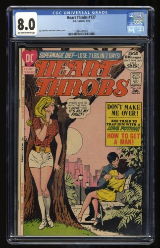 Heart Throbs #137 CGC VF 8.0 Off White to White Vince Colletta Cover!