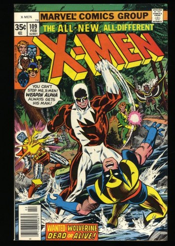 X-Men #109 VF/NM 9.0 1st Appearance Weapon Alpha! Chris Claremont!