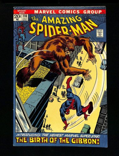 Amazing Spider-Man #110 VF 8.0 1st Appearance Gibbon!