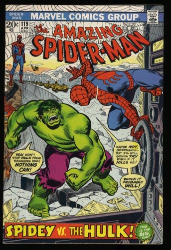 Amazing Spider-Man #119 FN+ 6.5 Spider-Man Vs Incredible Hulk!