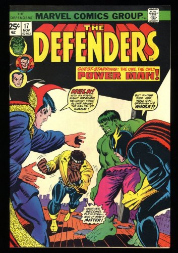 Defenders #17 NM- 9.2 Hulk Dr. Strange Luke Cage 1st Wrecking Crew!