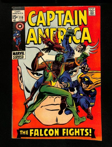 Captain America #118 VF- 7.5 2nd Appearance Falcon! Red Skull!