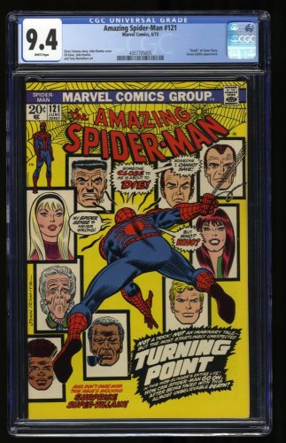 Amazing Spider-Man #121 CGC NM 9.4 White Pages Death of Gwen Stacy!