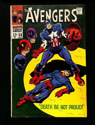 Avengers #56 FN 6.0 Baron Zemo Appearance! Bucky!  John Buscema Cover!