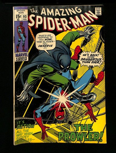 Amazing Spider-Man #93 VG 4.0 Prowler Appearance! John Romita Jr. Cover!