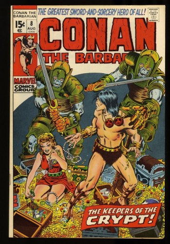 Conan The Barbarian #8 VF+ 8.5 The Keeper of The Crypt! Windsor-Smith Cover