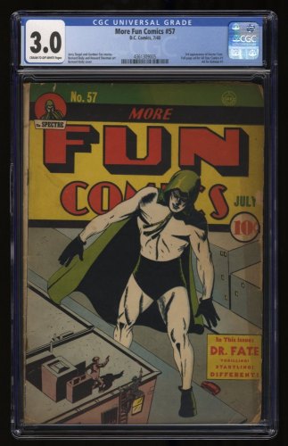 More Fun Comics #57 CGC GD/VG 3.0 Spectre! 3rd App Dr. Fate! Batman #1 Ad!