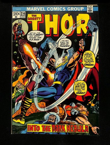 Thor #214 VF+ 8.5 1st Appearance Xorr God! Into the Dark Nebula!
