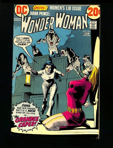 Wonder Woman #203 FN+ 6.5 Grandee Caper! Dick Giordano Cover Art!