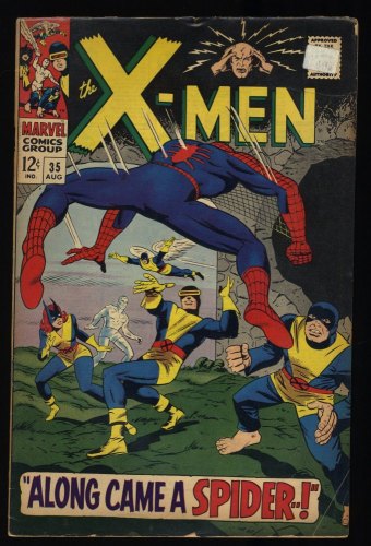 X-Men #35 VG+ 4.5 Spider-Man! 1st Appearance of Changeling!
