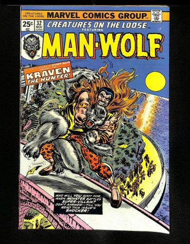 Creatures on the Loose #32 Kraven the Hunter! Man-Wolf!