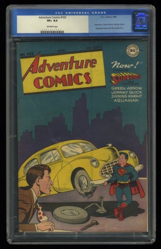 Adventure Comics #103 CGC VF+ 8.5 Superboy, Aquaman move from More Fun Comics!