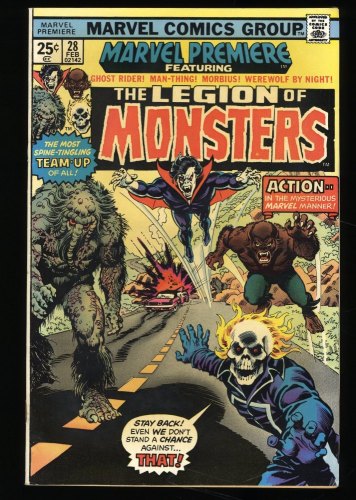 Marvel Premiere #28 FN/VF 7.0 1st Legion of Monsters Ghost Rider Morbius!