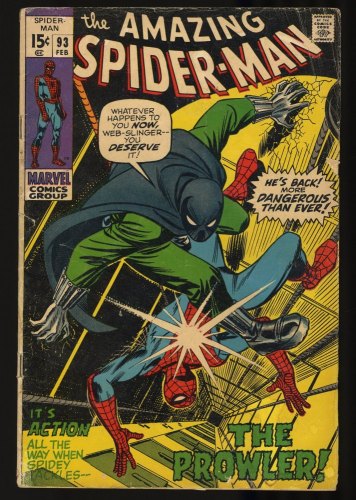 Amazing Spider-Man #93 GD+ 2.5 Prowler Appearance! John Romita Jr. Cover!