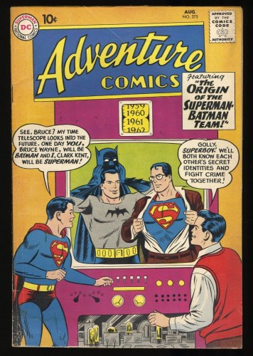 Adventure Comics #275 VG+ 4.5 Superman Batman Team Origin!
