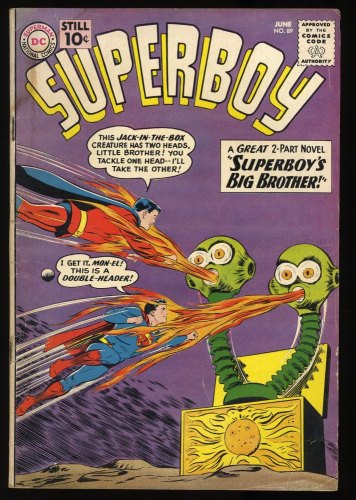 Superboy #89 VG+ 4.5 1st Appearance Mon-El! Swan/Kaye Cover!