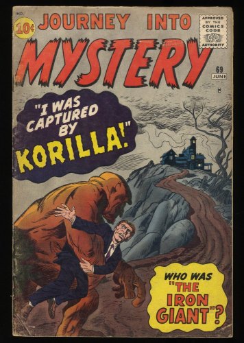 Journey Into Mystery #69 VG 4.0 Was Captured by...Korilla! Kirby Art!