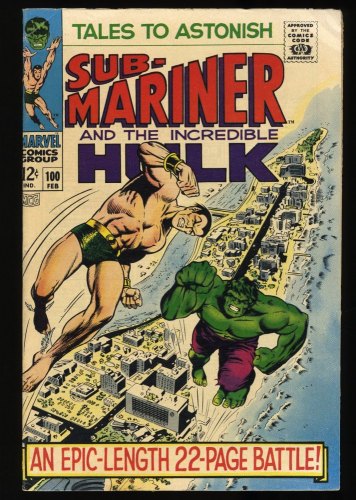 Tales To Astonish #100 FN/VF 7.0 Sub Mariner! Incredible Hulk!