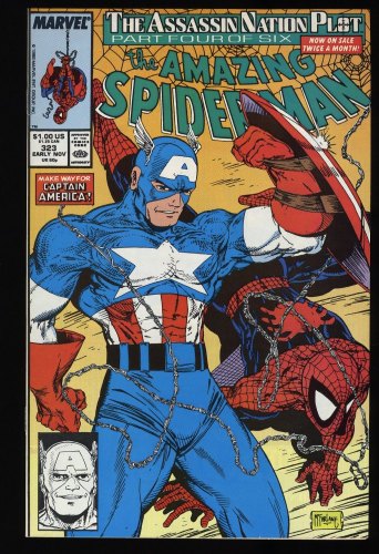 Amazing Spider-Man #323 VF+ 8.5 McFarlane Captain America!